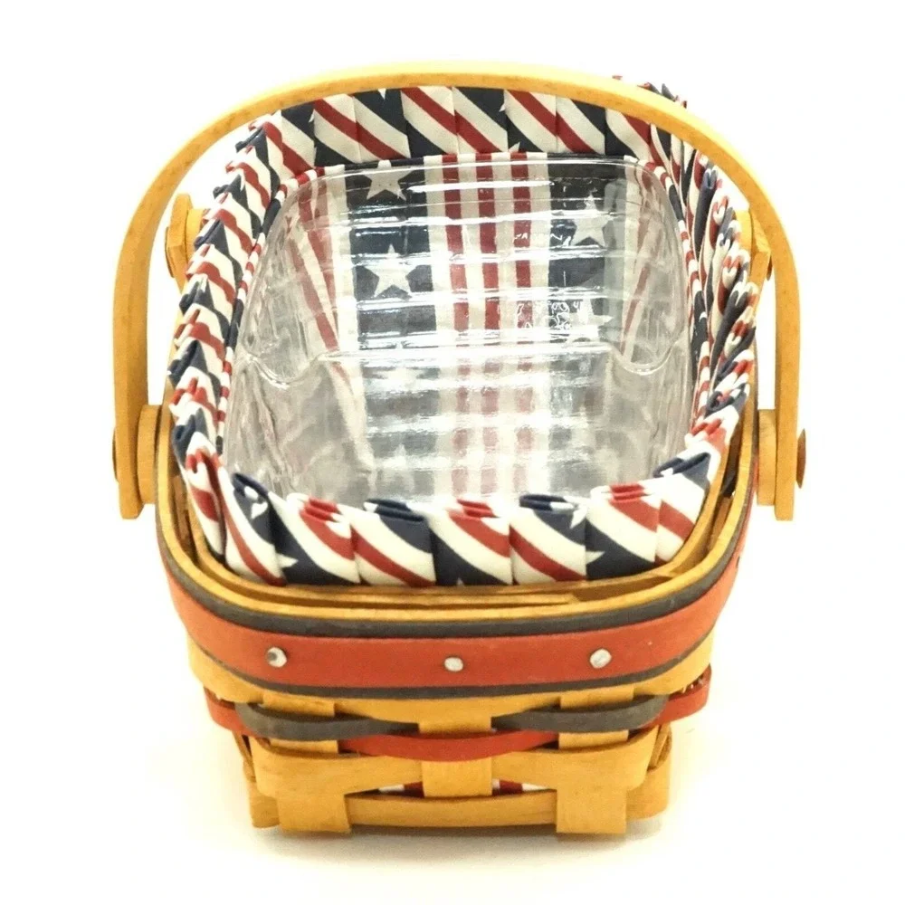 Longaberger Patriotic 1996 All-American Summertime‎ Basket Liner 2 Protectors